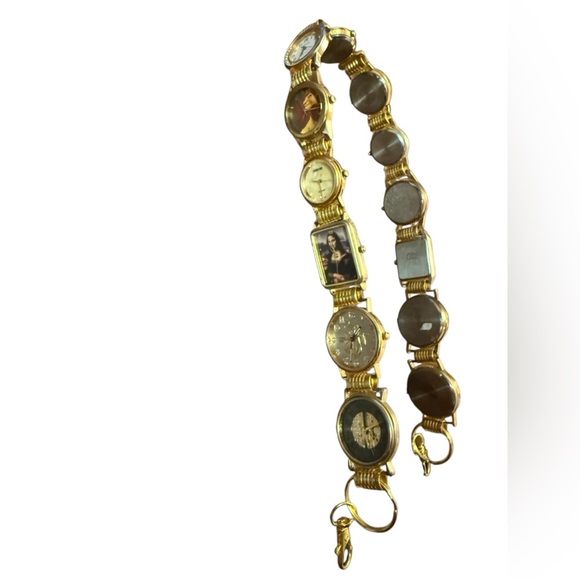 Handmade Unique Watch Purse Strap w/ Gold Accents - Picture 5 of 16